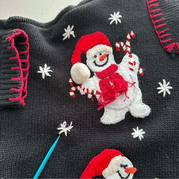 TIARA Vintage Festive Christmas Holiday Knit Cardigan Sweater Women’s Size XL - Picture 10 of 10